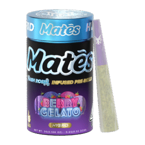Berry Gelato mates, muha mates, muha meds mates, mates pre rolls, muha mates pre rolls, muha pre rolls, infused mini joint, infused mini joints, muha meds flavors, muha meds thc percentage, muhas flavors,